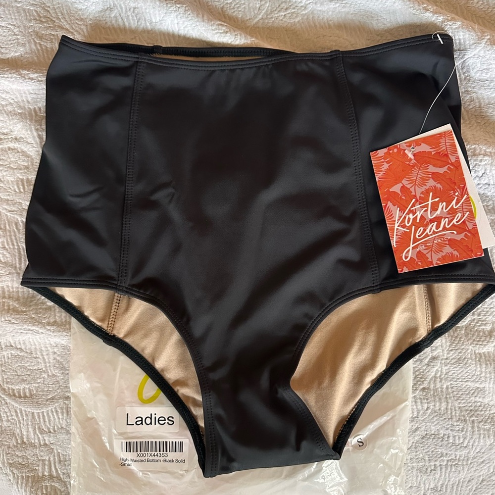 Black High-Waisted Bikini Bottom NWT